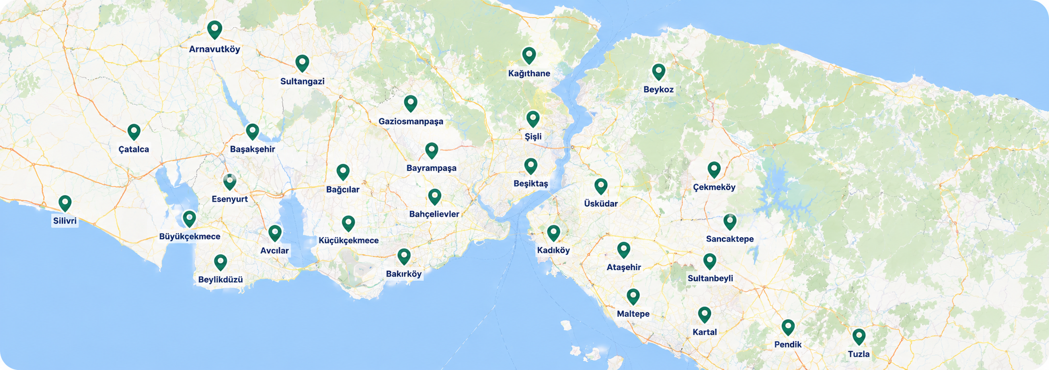 Istanbul service areas